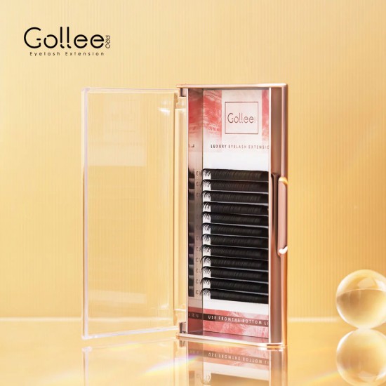 پالت مژه لاکچری برند گلی Gollee Luxury Eyelash Extension پالت مژه لاکچری برند گلی فر CC ضخامت 0.07 میلی متر