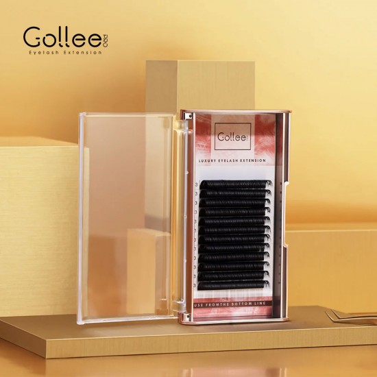 پالت مژه لاکچری برند گلی Gollee Luxury Eyelash Extension پالت مژه لاکچری برند گلی فر CC ضخامت 0.07 میلی متر